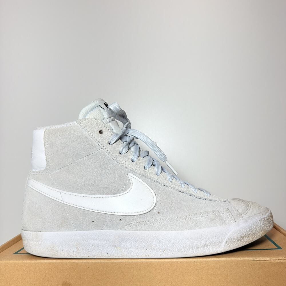 Nike Blazer Mid 77 GS Youth Size 7Y Smoke Gray Suede High Top Sneakers Shoes
